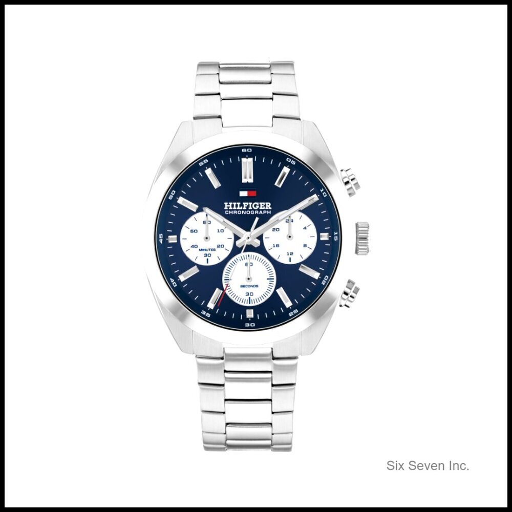 Vintage-Inspired Chronograph Watch Stainless Steel Leather Strap Classic Elegant